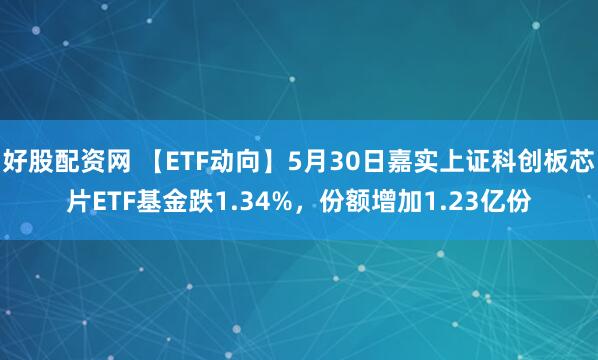 好股配资网 【ETF动向】5月30日嘉实上证科创板芯片ETF基金跌1.34%，份额增加1.23亿份