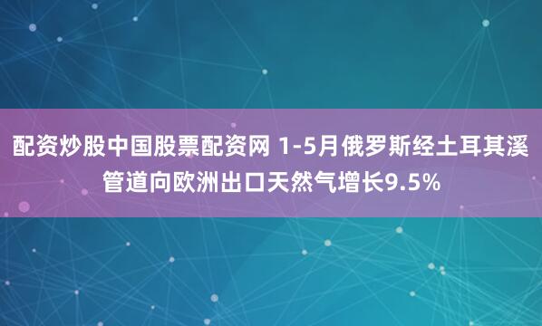 配资炒股中国股票配资网 1-5月俄罗斯经土耳其溪管道向欧洲出口天然气增长9.5%